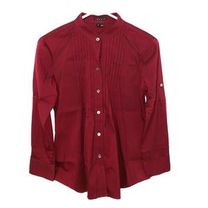 CLOSING-SEND OFFERS Theory Burgundy red blouse